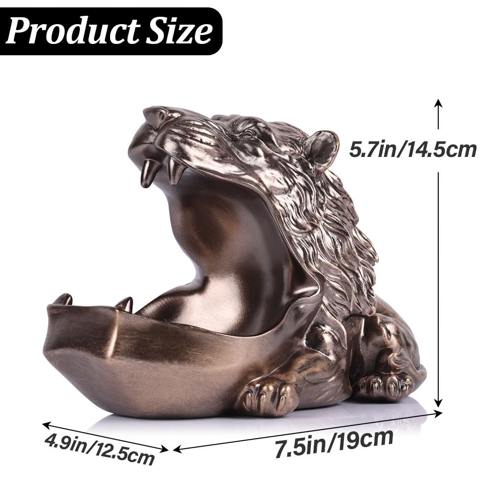 Amazon.co.jp: QIANLING 樹脂ライオン彫刻キャンディディッシュ